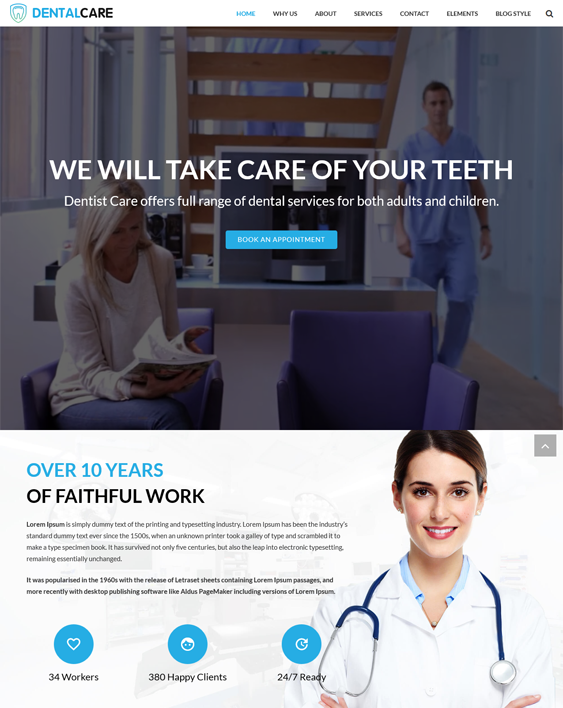 dental medical wordpress themes