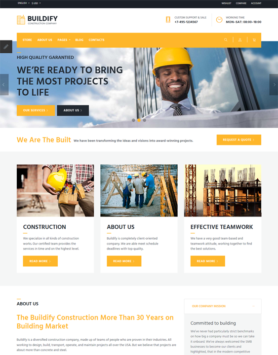 joomla templates construction companies building contractors