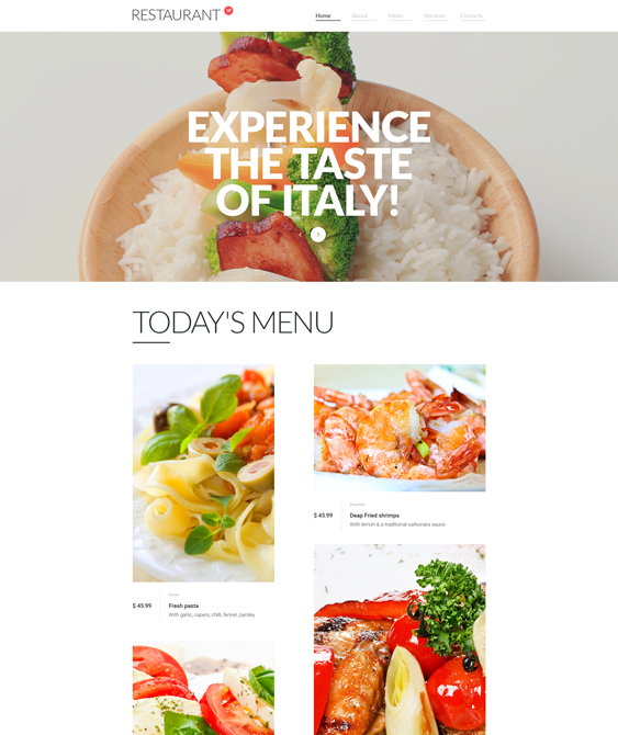 bootstrap website templates italian restaurants