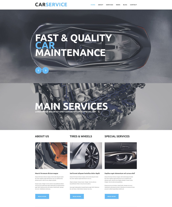 bootstrap website templates auto mechanics car repair centers