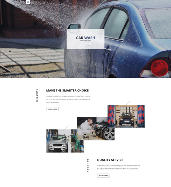 car wash bootstrap website templates