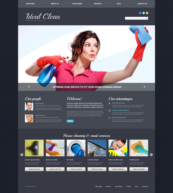 joomla templates maids cleaners cleaning companies