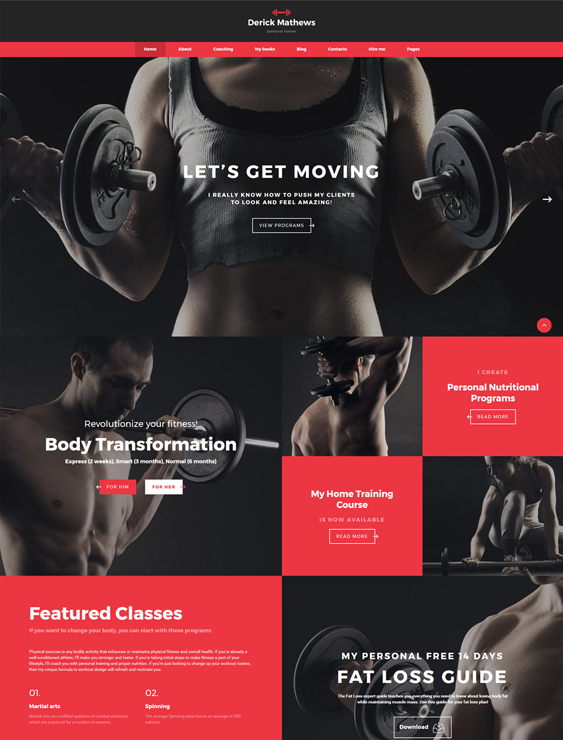 bootstrap website templates gym fitness