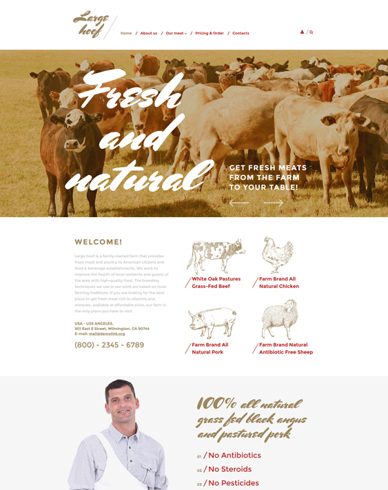 farm agriculture bootstrap website templates