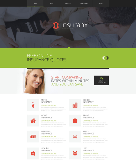 bootstrap website templates insurance companies