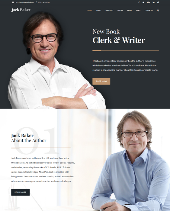 wordpress themes writers authors