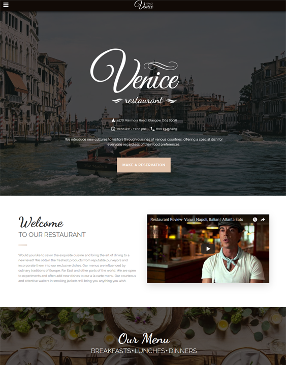 bootstrap website templates italian restaurants