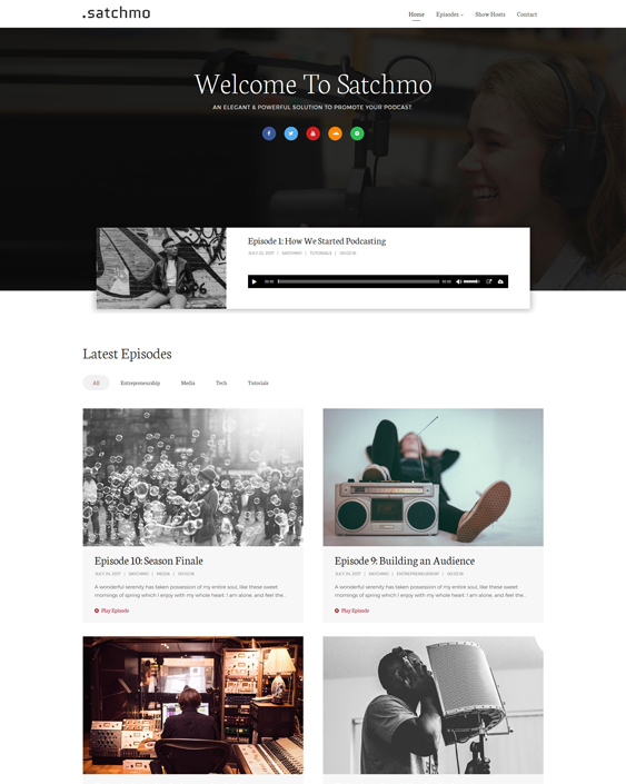 wordpress themes podcast podcasting networks