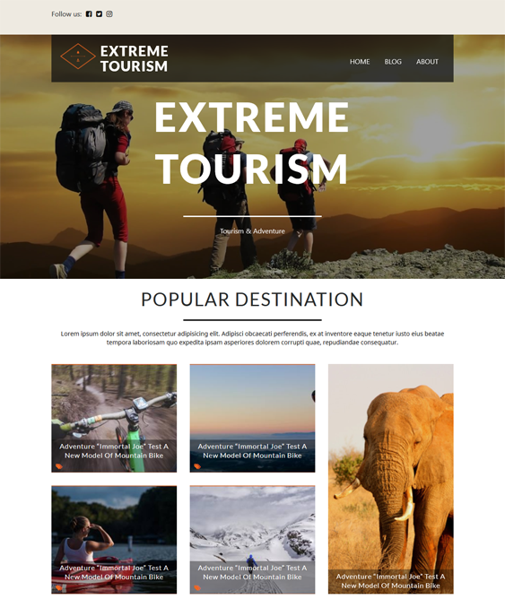 travel blog tourism website wordpress themes