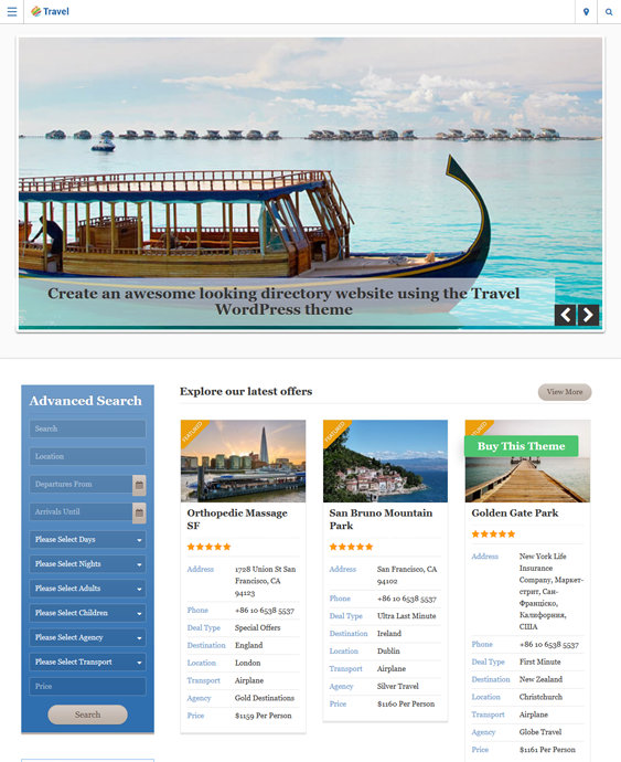 travel blog tourism website wordpress themes