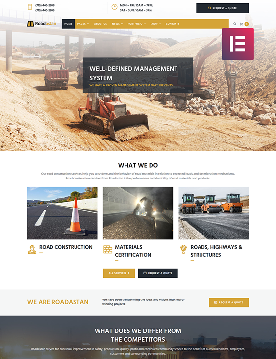 construction building contractor wordpress themes