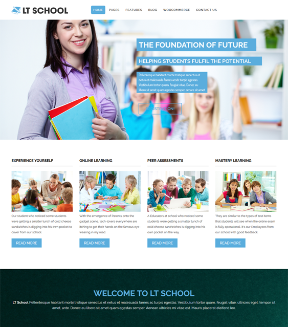 education wordpress themes daycare kindergarten elementary school websites
