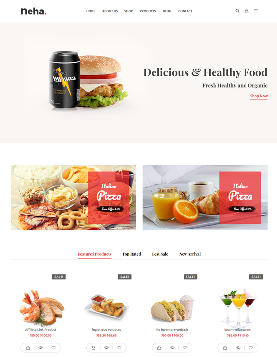 food drink shopify themes