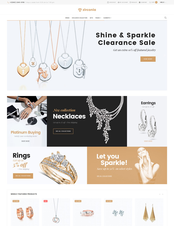 wordpress themes jewelry stores