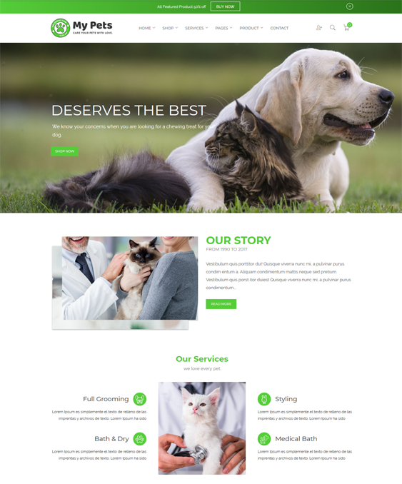 shopify themes pet supply stores