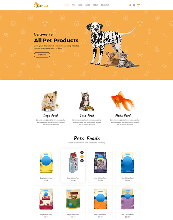 shopify themes pet supply stores