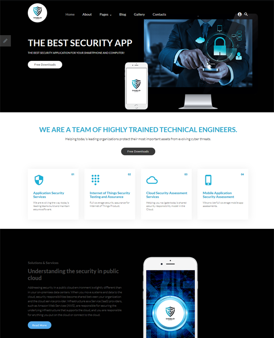 joomla templates security companies services