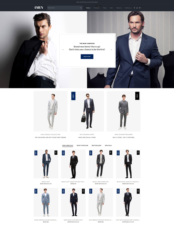 best shopify themes men's clothing accesories