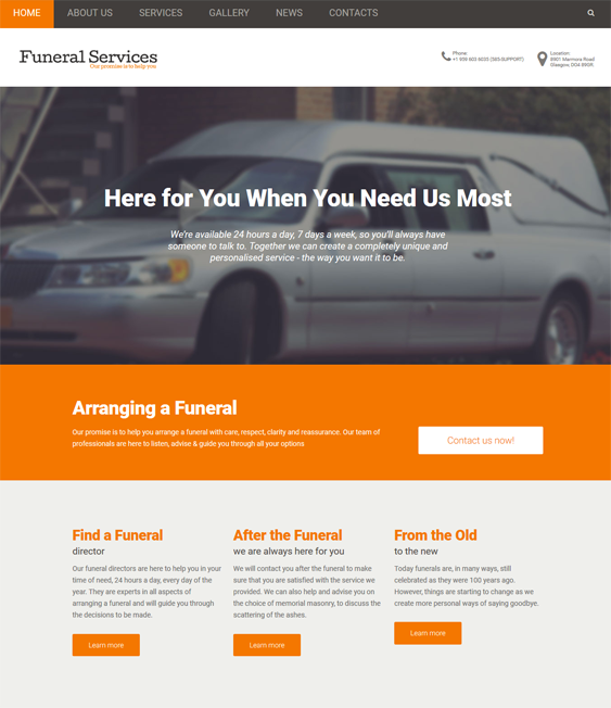 funeral home drupal themes