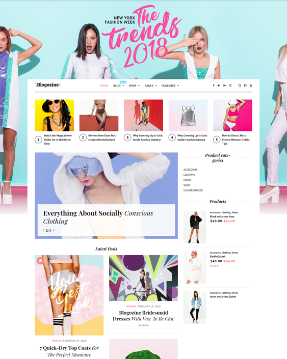 wordpress themes fashion blogs