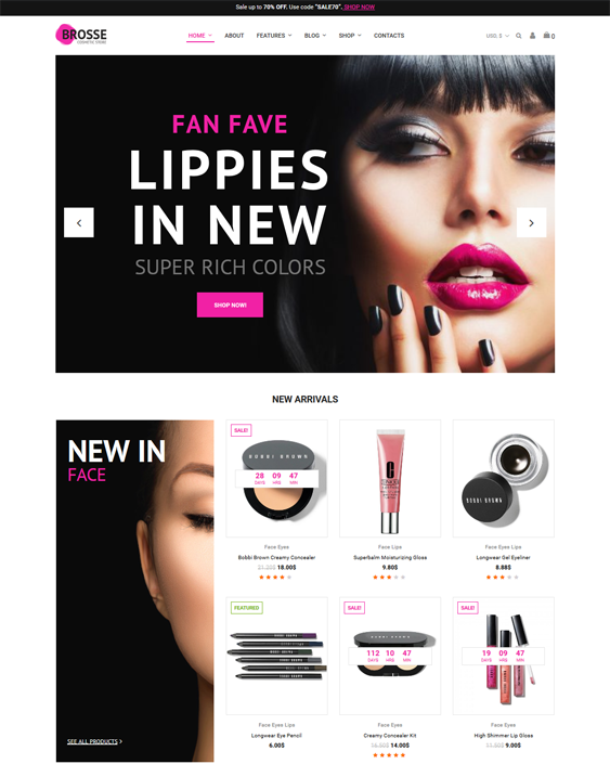 woocommerce themes beauty products perfume makeup cosmetics
