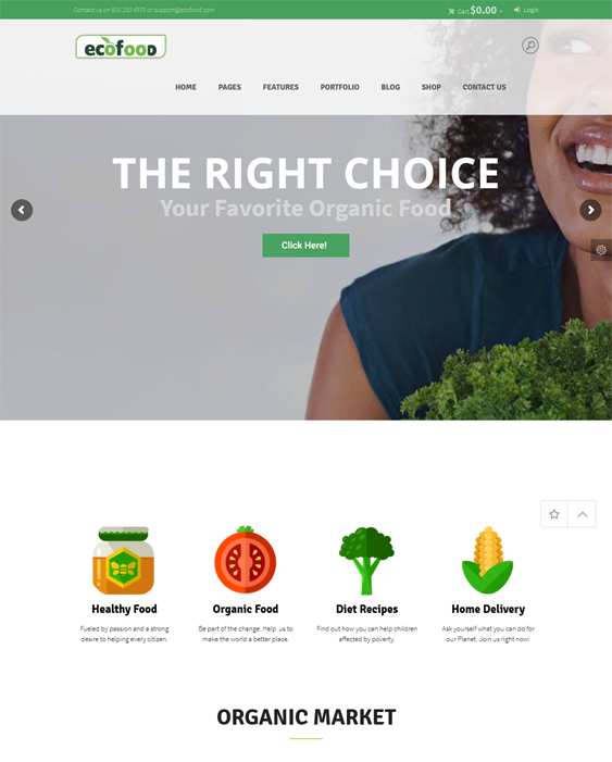 wordpress themes food websites