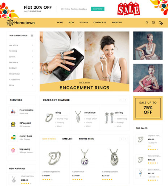 opencart themes for jewelry watch stores