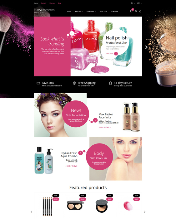 beauty products cosmetics makeup prestashop themes