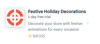 shopify apps plugins decorate online store christmas holiday season