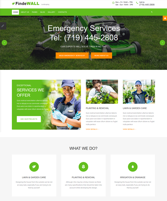 joomla templates landscapers gardeners websites