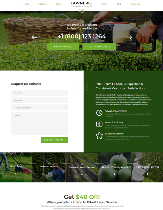 joomla templates landscapers gardeners websites
