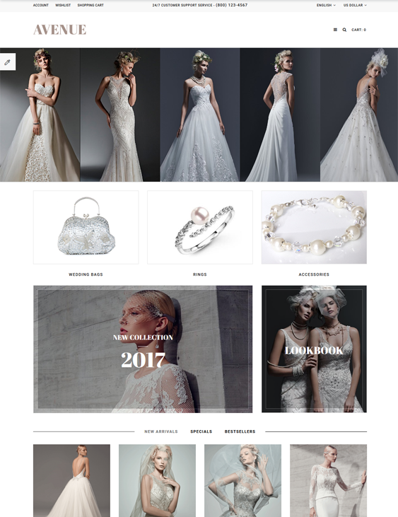 opencart themes wedding bridal stores