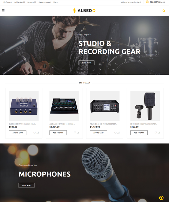 magento themes for electronics stores