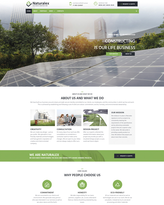 wordpress themes green organic eco-friendly websites