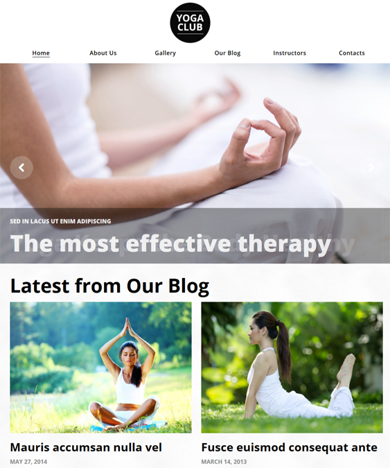wordpress themes for yoga studios and instructors