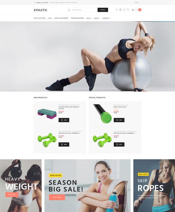 woocommerce themes for gyms and fitness stores