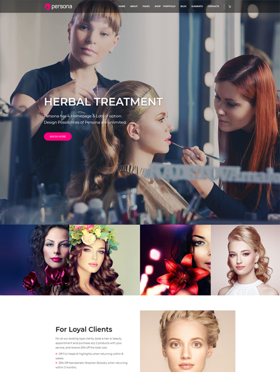 joomla templates beauty spas hair salons