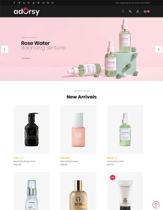 woocommerce themes makeup beauty products cosmetics