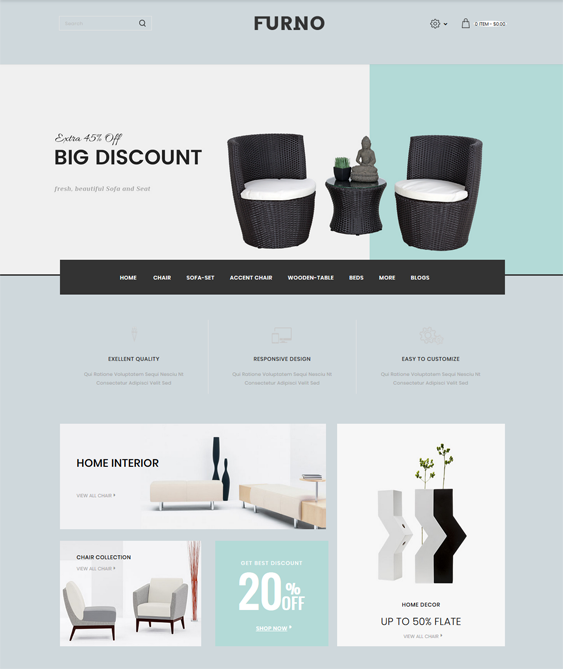 opencart themes for furniture stores