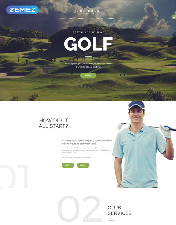 joomla templates for golf clubs