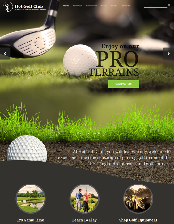 joomla templates for golf clubs
