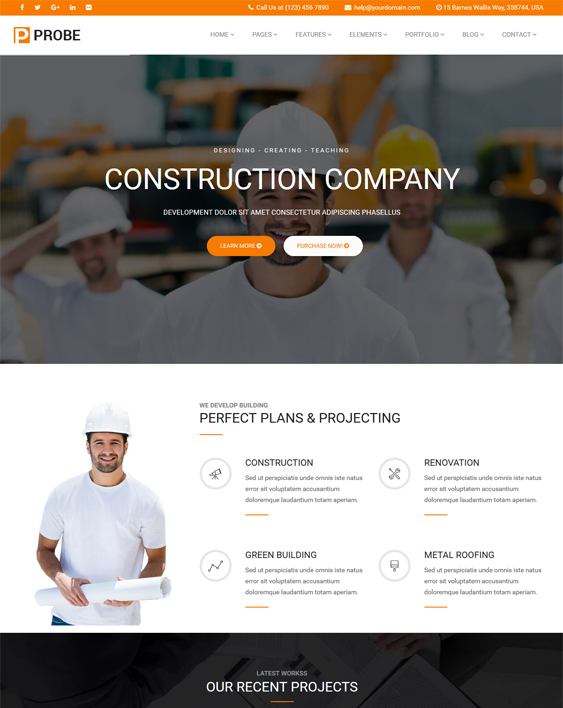 joomla templates for construction companies building contractors