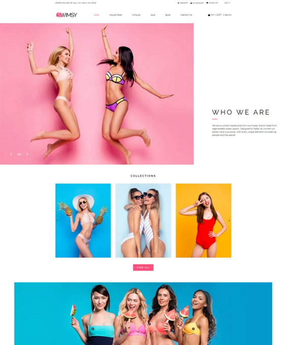 shopify themes for selling swimwear bathing suits bikinis