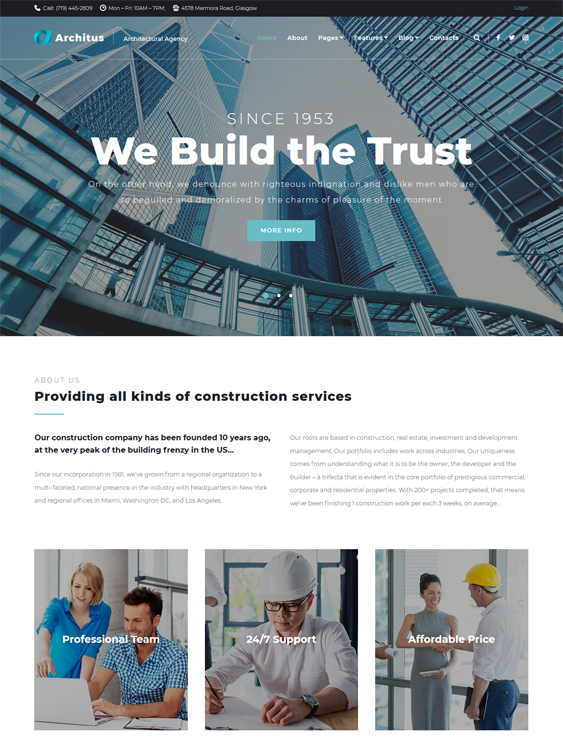 wordpress themes for architects architecture firms
