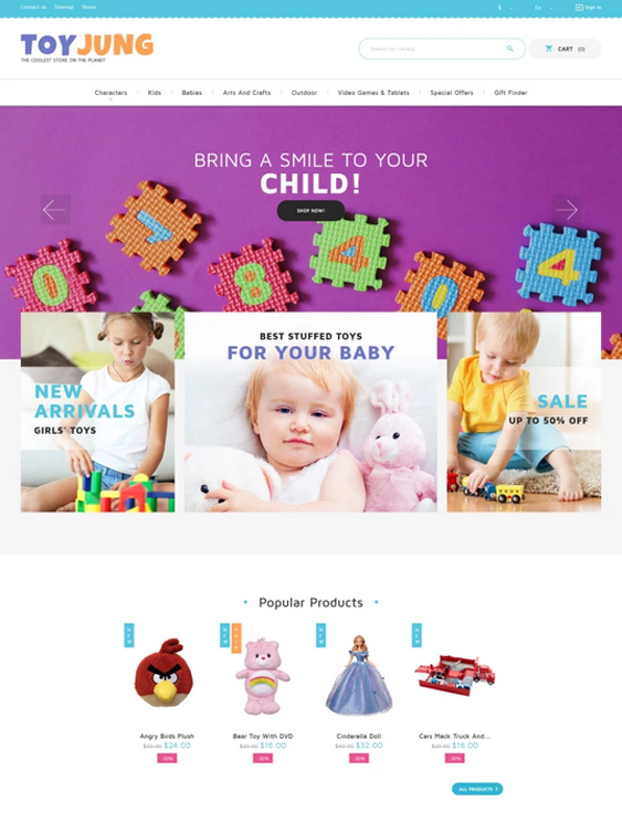 prestashop themes for kids children babies