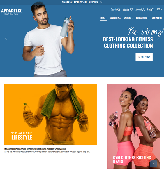 athleisure wear workout clothes shopify themes