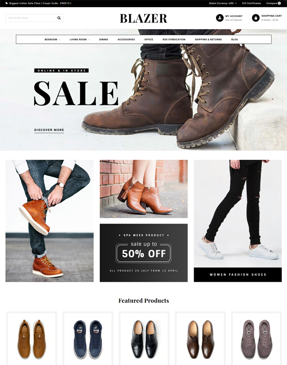 BigCommerce Themes For Selling Shoes And Footwear