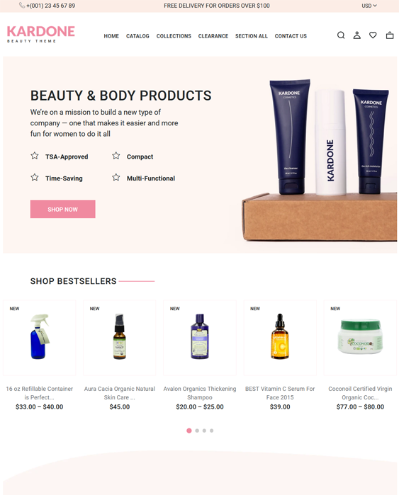 Shopify theme for selling makeup, cosmetics, skincare, perfume, and beauty products