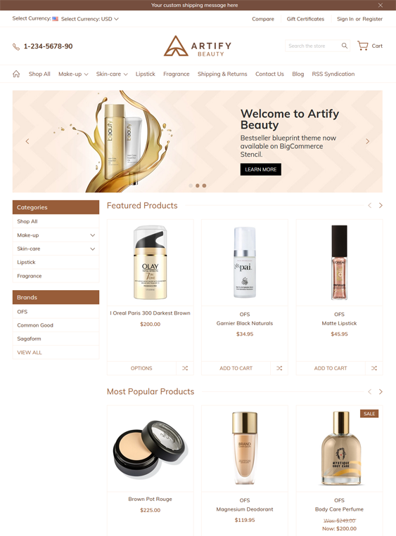 BigCommerce Themes For Clean Beauty Stores